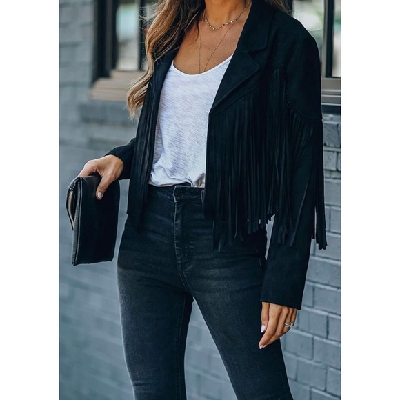 Vintage Leather Tassel Jacket - Picture 4 of 7